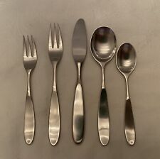 Vtg 5 Pc Place Setting LAUFFER Stainless Norway Knife Fork Salad Soup Teaspoon picture