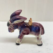 Vtg Porcelain Donkey Mule Jackass Brown White Made In Japan picture