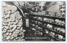 c1910's Rothwell Church Bone Crypt Skulls  England RPPC Photo Postcard picture