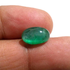 Wonderful Zambian Emerald Cabochon Oval Shape 4.25 Crt Rare Green Loose Gemstone picture