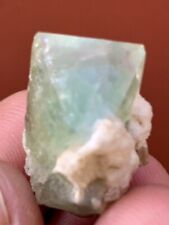 32 Cts Rare Lush Green Herderite With Albite specimen From Skardu Pakistan picture