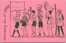 c1940s GIRL SCOUT CAMP Greetings Postcard 