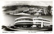 brazil, SÃO PAULO, Aeroporto Congonhas, Airport (1950s) RPPC Postcard picture