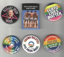 2008 - 2020 Stunning GAY 6 pin RAINBOW Hues pinback PRIDE Identity Equaliety picture