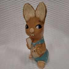 Vintage Muncher Pendelfin Rabbit  Figurine Hand Painted Blue England Bunny Pie picture