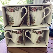 4 Thanksgiving  Turkey Mugs by Queen's Myott Never Used In Original Box picture