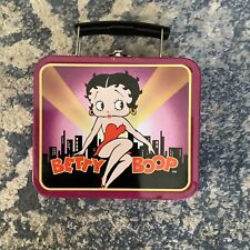 Vintage 1997 Betty Boop Mini Lunch Box Metal Decorative Hinged Tin picture