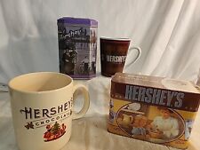 Vintage Hershey Collection of 4,2mugs,Building a Legacy Tin & Keepsake Box picture