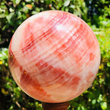 4.2LB Natural Red Stripe Pork Stone Crystal Quartz Sphere Ball Reiki 1062 picture