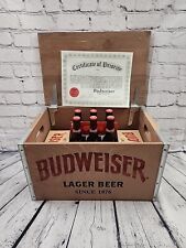 Vintage Budweiser Anheuser-Busch St. Louis Wood Crate w/Lid Prohibition Replica picture