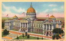 Postcard PA Harrisburg State Capital Linen Posted 1950 Vintage PC G9834 picture