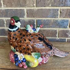 Fitz and Floyd Omnibus Renaissance Pheasant  Lidded Soup Tureen with Ladle CHIPS picture