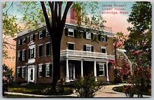 Vtg Cambridge Massachusetts MA James Russell Lowell House 1910s View Postcard picture