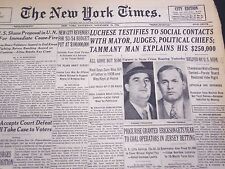 1952 NOV 15 NEW YORK TIMES - LUCHESE TESTIFIES TO SOCIAL CONTACTS - NT 4517 picture