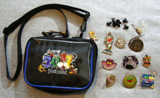 Disney Disneyland Resort 2011 Small Pin Trading Bag w/ 9 Pins Black 7