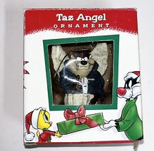 VTG 1996 Warner Bros. Looney Tunes Tasmanian Devil Angel Christmas Ornament EUC picture