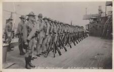 RPPC WWI A Ships Marine Guard US Navy Americana Real Photo Postcard picture