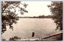 Independence Wisconsin~River View from Shore~1931 RPPC picture