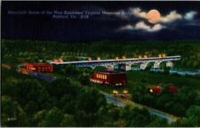 1940'S LINEN. MOONLIGHT, VIRGINIA MEM. BRIDGE. RADFORD, VA. POSTCARD TM15 picture
