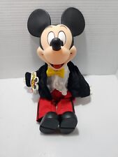 Disney Mickey Mouse doll 14” Tall Rubber Face And Hands And Feet Vintage picture