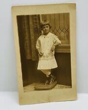 1890s? Pretty Girl Vintage Photograph Black White Picture 4.5x8” picture
