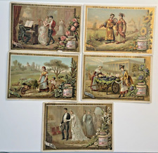 Victorian Trade Cards Veritable Extrait De Viande Liebig Lot of 5 Antique picture