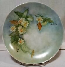 BAREUTHER-WALDSASSEN CHINA SALAD PLATE HAND PAINTED DAISIES BAVARIA GERMANY picture