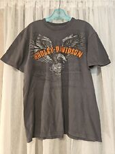 Mens Dark Gray Harley Davidson Eagle Shadow Short Sleeve T Shirt Large l picture