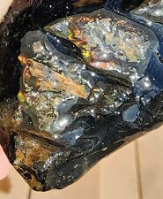 FIRE OBSIDIAN - AAA+ Quality - VERY RARE Rough From GLASS BUTTE OR. (87 grams)  picture