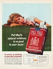 Print Ad Pall Mall Cigarette 1963 Inhale Full Page Large Magazine 10.5