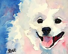 American Eskimo Dog Art Print from Painting | Home Wall Decor | Gifts 8x10 picture