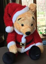 Disney Store Exclusive Christmas/Holiday Santa Claus Winnie the Pooh Plush Toy picture