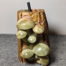 6.42 LB Beautiful Round Hand Carved  Afghan jade Pen Holder with mushrooms picture