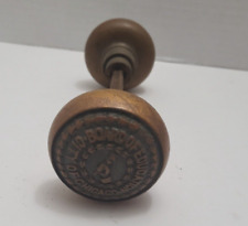 Vintage Brass Board of Education City of Chicago Door Knobs picture