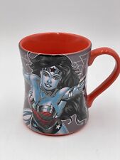 Wonder Woman Mug Six Flags HTF Unique Raised Design picture