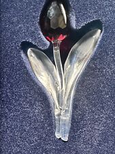 Swarovski Crystal Red Tulip 2003 SCS Renewal Retired + Box & Cert picture