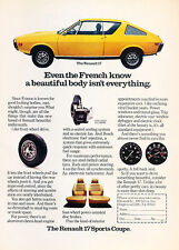 1973 Renault 17 Sports Coupe - yellow -  Classic Vintage Advertisement Ad A63-B picture