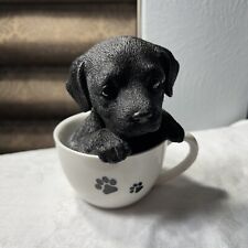 Black Lab ‘Teacup Pups” Figurine Statue.   picture