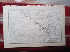 1892 Train Route Map WHEELING & LAKE ERIE RAILROAD Lodi Zoar Burton Norwalk Ohio picture