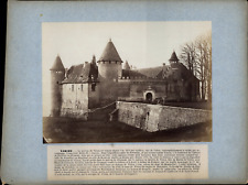 France, Val-de-Virieu, Château de Virieu vintage albumen print albumin print picture