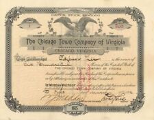 Chicago Town Co. of Virginia signed by General Fitzhugh Lee -Autographed Stock - picture