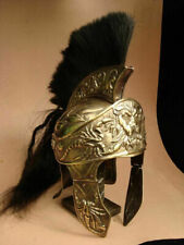 New Authentic Replica 18 Gauge Brass Captain Medieval Cavalry Roman Armor Helmet picture