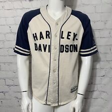 Vtg Harley Davidson Men’s Baseball Jersey Shirt M Livermore Cali Embroidered picture