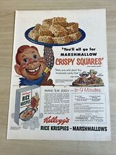 Kellogg's Howdy Doody Rice Krispies Crispy  Treats Vintage 1953 Print Ad picture