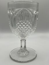 ANTIQUE 1860s N. ENGLAND EAPG PINEAPPLE FLINT GOBLET BOSTON SANDWICH GLASS CO. picture