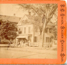 MASSACHUSETTS, People In Front of Residence, Walden Centre-Swain Stereoview M106 picture