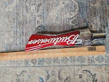 Budweiser Bowtie Logo Beer Tap Handle 13” Tall  Bud - Red Chrome Color picture