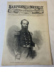 1862 magazine engraving~11x16 ~ MAJOR GENERAL ULYSSES S GRANT,HERO FORT DONELSON picture