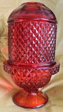 Viking MCM Vintage Red Diamond Point Fairy Lamp picture