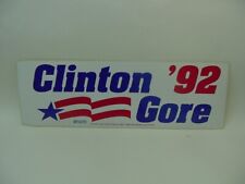 1992 BILL CLINTON AL GORE PRESIDENTIAL CAMPAIGN BUMPER STICKER picture